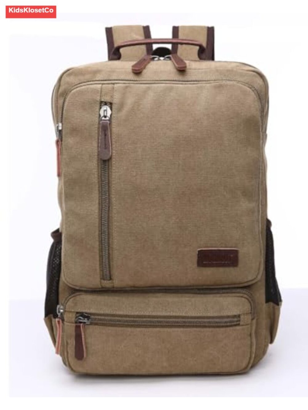 Vintage Canvas Backpack Water Resistant Hiking Camping Rucksack Daypack Fits